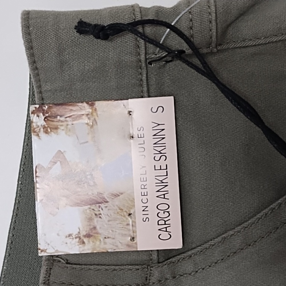 Sincerely Jules youth high rise pull on cargo jeans pants army green S: S - Picture 7 of 7